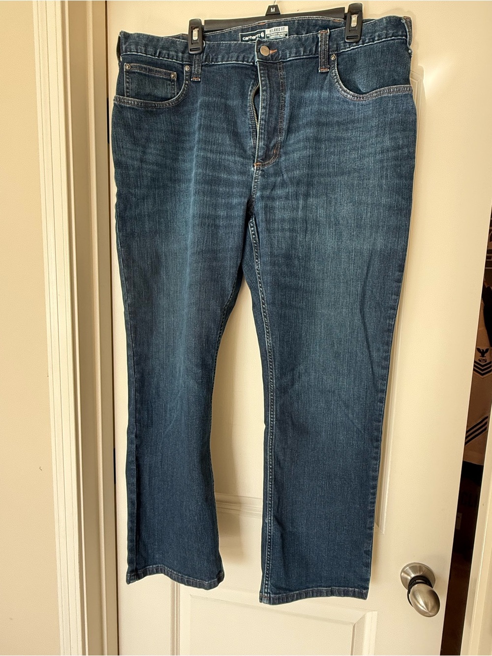 Men’s Carhartt Relaxed Fit Dark Blue Straight Leg Jeans